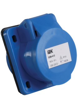 Розетка встраиваемая ССИ-413 2Р+Е 16А 200-250В IP44 IEK