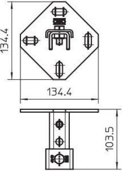 Держатель настенный 134х110х102 WBDHE 41 V2A OBO 1123195