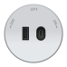 MULTITRACK Розетка 2хUSB (тип А+С) 18 Вт,  5 В/3 А БЕЛЫЙ