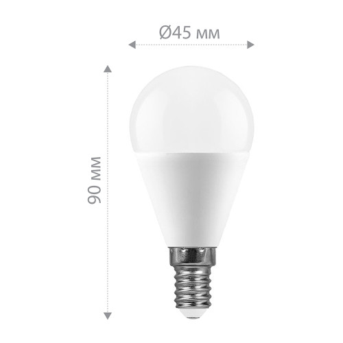 Лампа светодиодная Feron LB-990 Шарик E14 15W 175-265V 6400K Лампа светодиодная Feron LB-990 Шарик E14 15W 175-265V 6400K