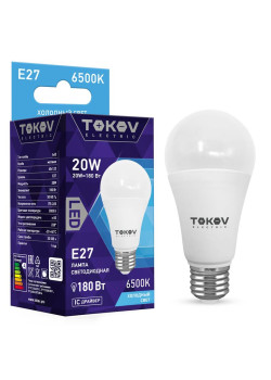Лампа светодиодная 20Вт А60 6500К Е27 176-264В TOKOV ELECTRIC TKE-A60-E27-20-6.5K