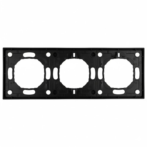 Рамка STEKKER, PFR00-5003-05 3-местная, серия Эмили, черный уголь, soft touch Рамка STEKKER, PFR00-5003-05 3-местная, серия Эмили, черный уголь, soft touch