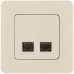 INSPIRIA Розетка компьютерная двойная RJ45 категория 5Е UTP слоновая кость INSPIRIA Розетка компьютерная двойная RJ45 категория 5Е UTP слоновая кость