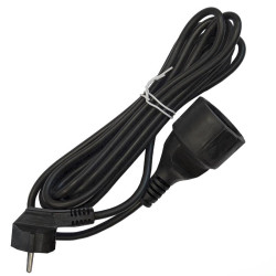 Удлинитель-шнур 1х3м с заземл. 16А IP20 ПВС 3х1 черн. DOMTOK 2342