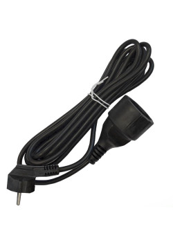 Удлинитель-шнур 1х3м с заземл. 16А IP20 ПВС 3х1 черн. DOMTOK 2342