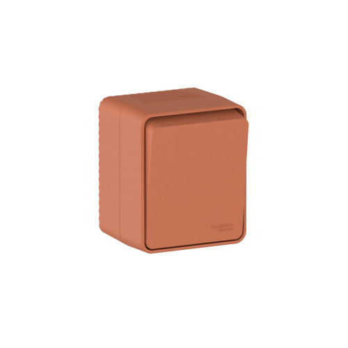 ATLASDESIGN PROFI IP54 О/У 1-клавишный ВЫКЛЮЧАТЕЛЬ, сх.1, 10АХ, ТЕРРАКОТОВЫЙ