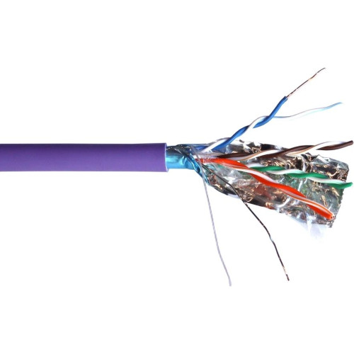 Кабель информационный Lanmaster TWT-5EFTP-NGLS кат.5E FTP 4 пары 24AWG нг(А)-LS внутренний 305м фиолетовый