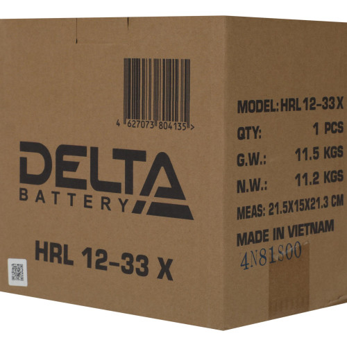Батарея для ИБП Delta HRL 12-33 X 12В 33Ач Батарея для ИБП Delta HRL 12-33 X 12В 33Ач