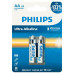 Элемент питания алкалиновый AA/LR6 1.5В Ultra (уп.2шт) Philips Б0064675 Элемент питания алкалиновый AA/LR6 1.5В Ultra (уп.2шт) Philips Б0064675