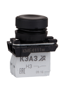 Кнопка КМЕ4122м-черный-2но+2нз-цилиндр-IP40-КЭАЗ