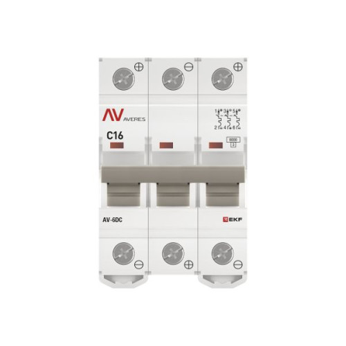 AV-6 DC 3P 16A (C) 6kA EKF AVERES AV-6 DC 3P 16A (C) 6kA EKF AVERES