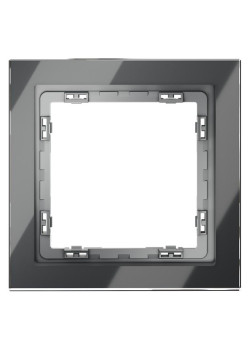 Рамка 1-м S70 стеклян. графит Voltum VLS110107