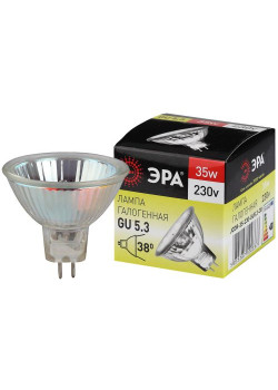 Лампа галогенная GU5.3-JCDR (MR16) -35W-230V-Cl ЭРА C0027363