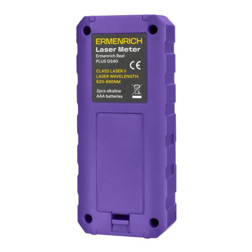 Рулетка лазерная Reel PLUS GS40 фиолет. Ermenrich 86257 Рулетка лазерная Reel PLUS GS40 фиолет. Ermenrich 86257