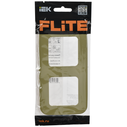 FLITE Рамка 2-местная РУ-2-А-ФлО оливковый IEK