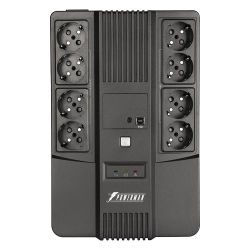 ИБП POWERMAN Brick 650 PLUS, линейно-интерактивный, 650ВА, 360Вт, 4 евророзетки с резервным питанием, 4 евророзетки с фильтрацией, USB, защита RJ45/RJ11, батарея 12В 7Ач 1 шт., 293мм х 202мм х 93мм, 4.5 кг./ UPS POWERMAN Brick 650 PLUS, line-interactive, 