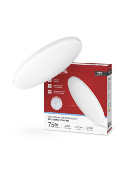 Светильник светодиодный NEO SIMPLE-7565-WH 75Вт 6500К 6000лм 230В 370х60мм бел. IN HOME 4690612062549