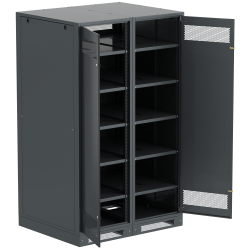 ITK LINEA B Шкаф аккумуляторный (пустой) 2000х1200х950мм двустворчатая металлическая дверь черный