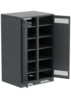 ITK LINEA B Шкаф аккумуляторный (пустой) 2000х1200х950мм двустворчатая металлическая дверь черный