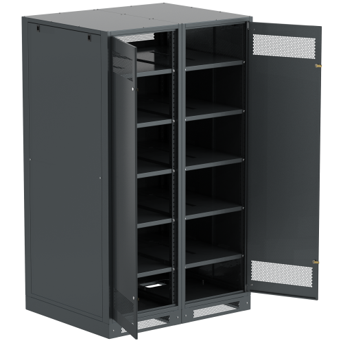 ITK LINEA B Шкаф аккумуляторный (пустой) 2000х1200х950мм двустворчатая металлическая дверь черный
