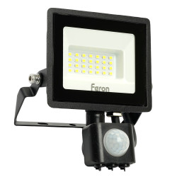 Светодиодный прожектор Feron с датчиком  LL-906 IP65 20W 6400K