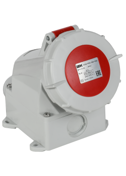 Розетка стационарная ССИ-1152 16А-6ч 380В 3P+PE+N IP67 IEK