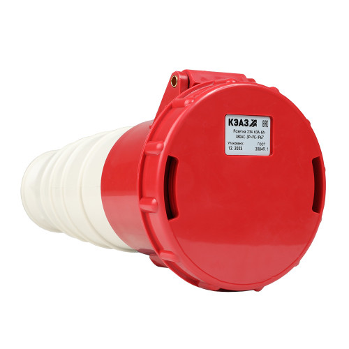 Розетка кабельная 234-63А-6h-380AC-3P+PE-IP67 Розетка кабельная 234-63А-6h-380AC-3P+PE-IP67