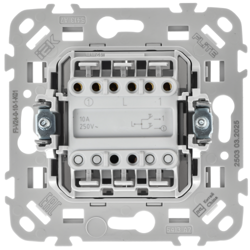 FLITE Выключатель 2-клавишный кнопочный 10А ВС12-2-0-ФлБ белый IEK FLITE Выключатель 2-клавишный кнопочный 10А ВС12-2-0-ФлБ белый IEK