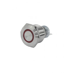 GQ22-L-11E/R/S, красный, металл, 1C1NO1NC, цилиндр, d22мм, IP65, выключатель кнопочный  (ЭТ)