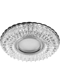 Светильник встраиваемый с белой LED подсветкой Feron CD937 потолочный MR16 G5.3 прозрачный
