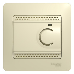 GLOSSA ТЕРМОСТАТ электронный для теплого пола с датчиком, 10A, в сборе, БЕЖЕВЫЙ