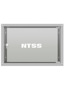 Шкаф коммутационный NTSS Lime (NTSS-WL6U5560GS) настенный 6U 550x600мм пер.дв.стекл несъемн.бок.пан. 30кг серый 520мм 12кг 110град. 370мм IP20 сталь