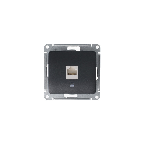 GLOSSA РОЗЕТКА компьютерная RJ45 кат. 5e, механизм, АНТРАЦИТ GLOSSA РОЗЕТКА компьютерная RJ45 кат. 5e, механизм, АНТРАЦИТ
