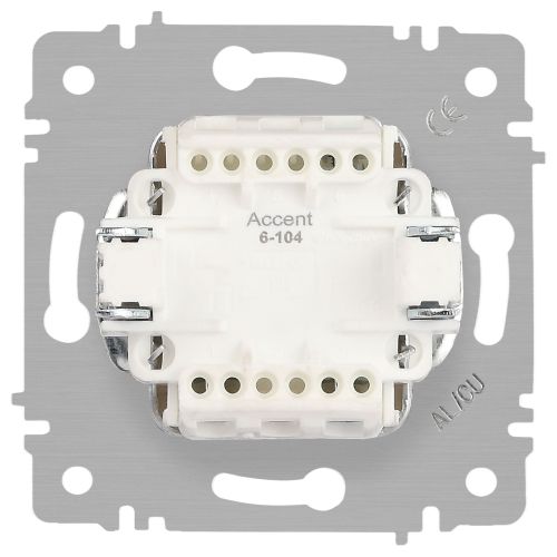 Выключатель 2-кл. СП Accent 6-104-06 10А IP20 250В AL/CU перламутр. Intro Б0063491 Выключатель 2-кл. СП Accent 6-104-06 10А IP20 250В AL/CU перламутр. Intro Б0063491