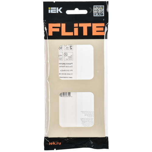 FLITE Рамка 2-местная РУ-2-К-ФлСл сливочный IEK FLITE Рамка 2-местная РУ-2-К-ФлСл сливочный IEK