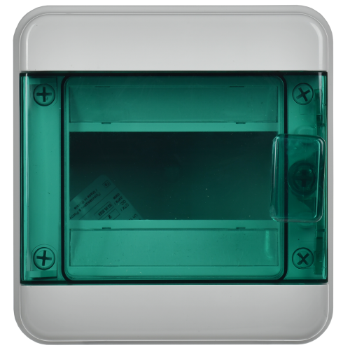TEKFOR Корпус пластиковый КМПн-6 IP65 зеленая прозрачная дверь IEK