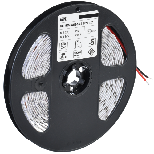 Лента светодиодная 5м LSR-5050W60-14,4-IP20-12В IEK Лента светодиодная 5м LSR-5050W60-14,4-IP20-12В IEK