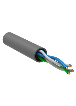 Кабель витая пара U/UTP кат.5E 2х2х24AWG solid CCA PVC сер. (м) GENERICA BC1-C5E02-111-305-G