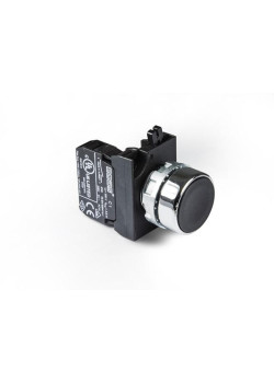 Кнопка нажимная круглая черн. CM100DH (1НО) EMAS CM100DH