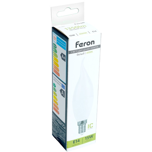 Лампа светодиодная Feron LB-980 Свеча на ветру E14 15W 175-265V 4000K Лампа светодиодная Feron LB-980 Свеча на ветру E14 15W 175-265V 4000K