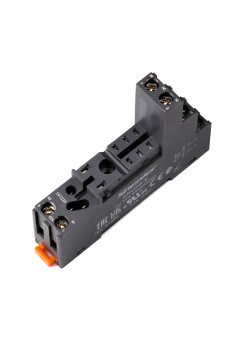 Цоколь 10A300V, черный, на рейку DIN35