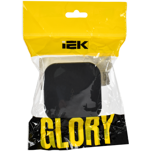 GLORY Выключатель 1-клавишный для открытой установки проходной 10А ВСп10-1-0-ХЧм черный матовый IEK GLORY Выключатель 1-клавишный для открытой установки проходной 10А ВСп10-1-0-ХЧм черный матовый IEK