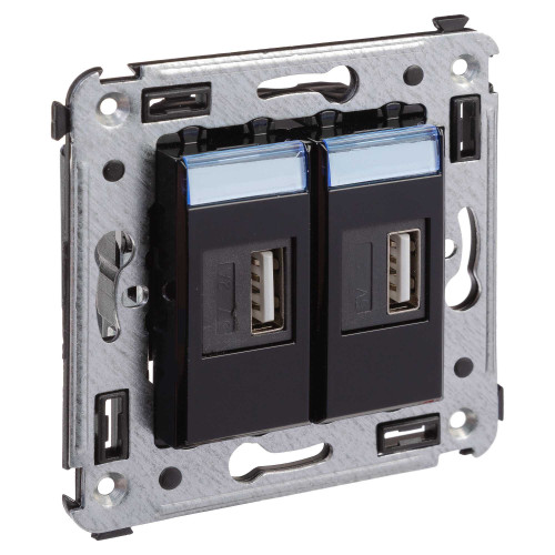 USB зарядное устройство в стену 2.1 А, Avanti, черный квадрат USB зарядное устройство в стену 2.1 А, Avanti, черный квадрат