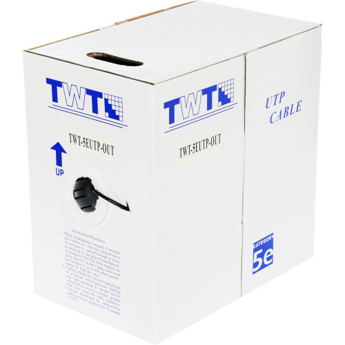 Кабель информационный Lanmaster TWT-5EUTP-OUT кат.5E UTP 4 пары 24AWG PE внешний 305м черный Кабель информационный Lanmaster TWT-5EUTP-OUT кат.5E UTP 4 пары 24AWG PE внешний 305м черный