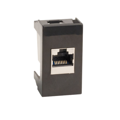 Розетка RJ-45 кат.6,экр, ЭУИ Вива (Viva),1 мод.,черн