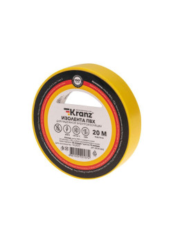 Изолента ПВХ 0.13х15мм 20м желт. Kranz KR-09-2602