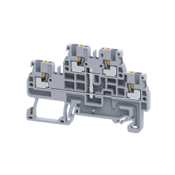 Клемма 2х-ярусная push-in OptiClip CPDL-2,5-2L-I-S-серый