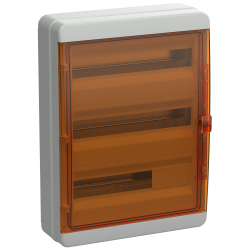 TEKFOR Корпус пластиковый КМПн-54 IP65 оранжевая прозрачная дверь IEK