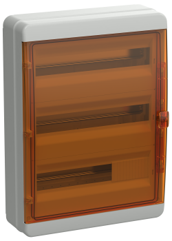TEKFOR Корпус пластиковый КМПн-54 IP65 оранжевая прозрачная дверь IEK