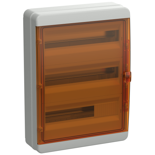TEKFOR Корпус пластиковый КМПн-54 IP65 оранжевая прозрачная дверь IEK